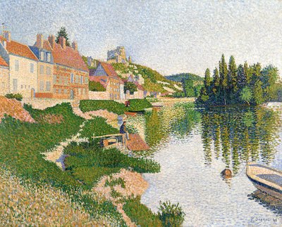 Brzeg rzeki, Petit-Andely autorstwa Paul Signac
