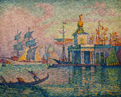 Wenecja - Urząd Celny; Wenecja - zwyczaje morskie, 1908 autorstwa Paul Signac