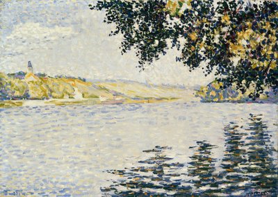 Widok na Sekwanę w Herblay autorstwa Paul Signac