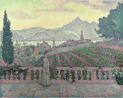 Kobieta na tarasie, 1898 autorstwa Paul Signac