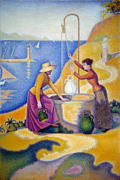 Kobiety przy studni lub Młode Prowansalki przy studni. Obraz Paula Signaca (1863-1935) autorstwa Paul Signac