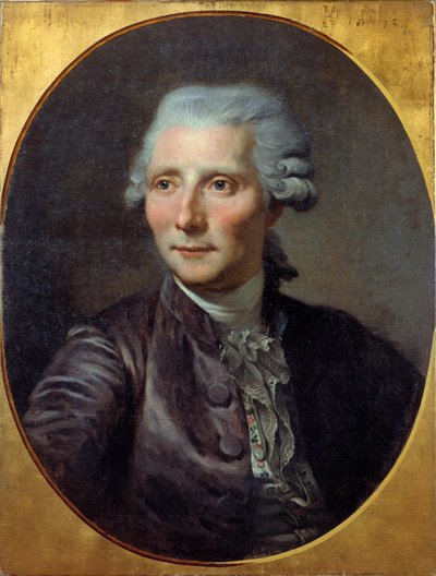 Portret mężczyzny (wcześniej utożsamiany z Pierre Augustin Caron de Beaumarchais (1732 - 1799). Obraz Paul Constant Soyer (1823-1903) (z obrazu Jean Baptiste Greuze), olej na płótnie autorstwa Paul Soyer