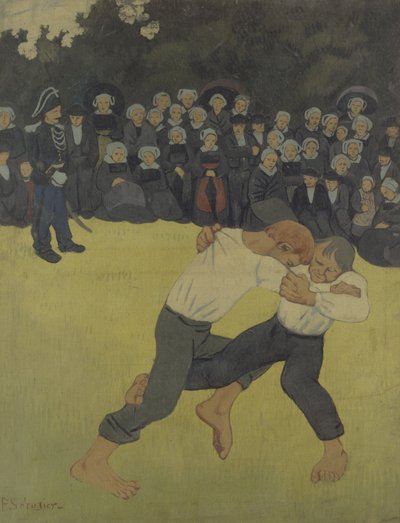 Zapasy bretońskie, 1890-1891 autorstwa Paul Sérusier