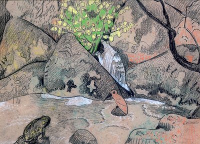 Pejzaż z ptakiem i ropuchą, ok. 1883-1927 autorstwa Paul Sérusier