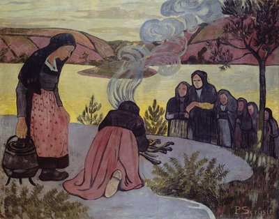 Ogień na zewnątrz lub Les Mamaus, 1893 autorstwa Paul Sérusier