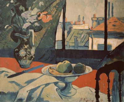 Martwa natura w oknie - 1891 - O / L - NABI MALARSTWO autorstwa Paul Sérusier