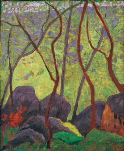 Skały w lesie Huelgoat autorstwa Paul Sérusier