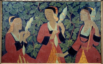 Obraz Trzech Prządek Paula Serusiera (1863-1927) 1918 Muzeum Sztuk Pięknych w Brześciu autorstwa Paul Sérusier