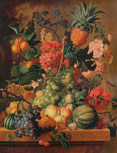 Owoce i Kwiaty, 1789, 1938 autorstwa Paul Theodor van Brussel