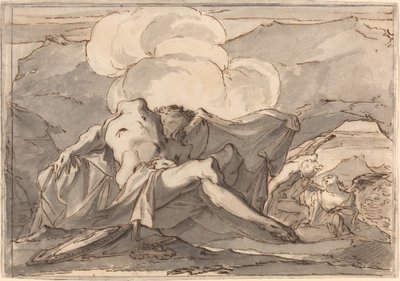 Martwy Chrystus z aniołami autorstwa Paul Troger