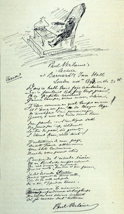 Znak poematu francuskiego poety Paula Verlaine