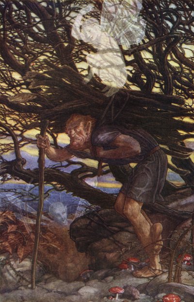 Burza Williama Szekspira, akt II, scena 2 (litografia kolorowa) autorstwa Paul Vincent Woodroffe