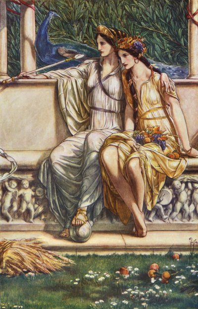 Burza Williama Szekspira, akt IV, scena 1 (litografia kolorowa) autorstwa Paul Vincent Woodroffe