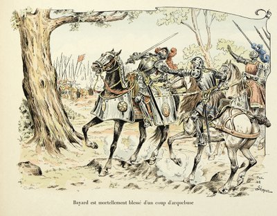 Ilustracja zaczerpnięta z książki „Histoire du chevalier Bayard” autorstwa Theodore