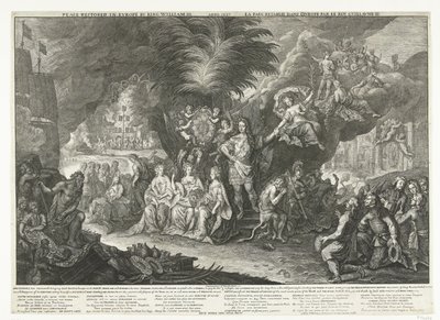 Alegoria króla Wilhelma III jako zwiastuna pokoju w Europie, 1697 Pokój przywrócony w Europie przez króla Wilhelma III / Anno 1697 / La Paix retablie dans l