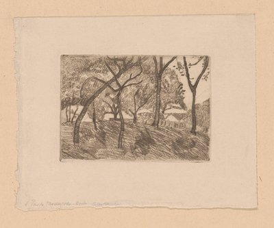 leśny widok autorstwa Paula Modersohn Becker (signed by artist)