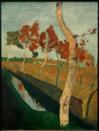 Brzozy przy fosie autorstwa Paula Modersohn Becker