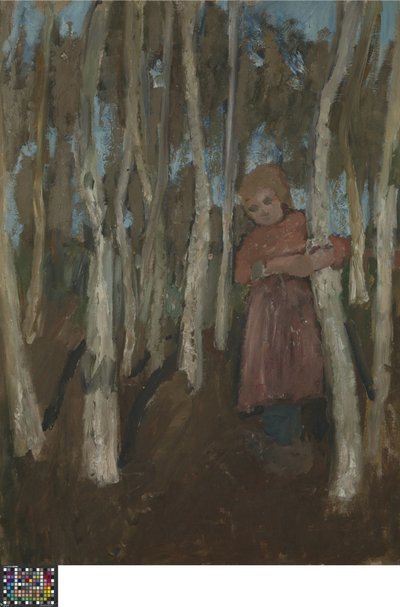 Dziewczyna w brzozowym lesie autorstwa Paula Modersohn Becker