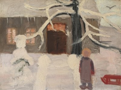 Chłopiec w śniegu. Około 1905 autorstwa Paula Modersohn Becker