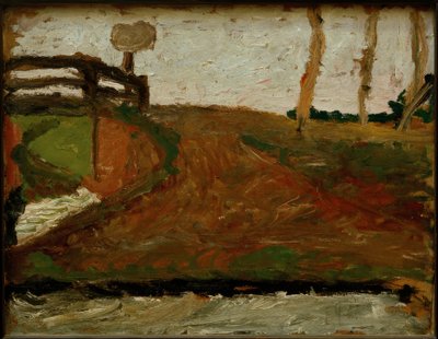 Krajobraz torfowiskowy z mostem autorstwa Paula Modersohn Becker