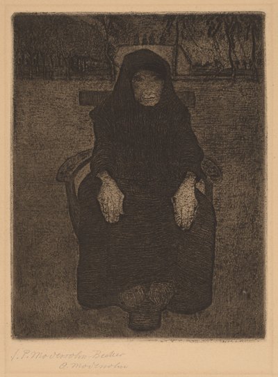 Siedząca stara kobieta autorstwa Paula Modersohn Becker