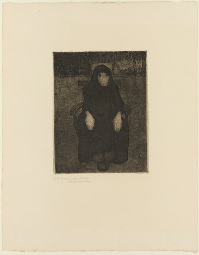 Siedząca stara kobieta autorstwa Paula Modersohn Becker