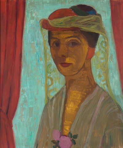 Autoportret z kapeluszem i welonem. 1906-07 autorstwa Paula Modersohn Becker