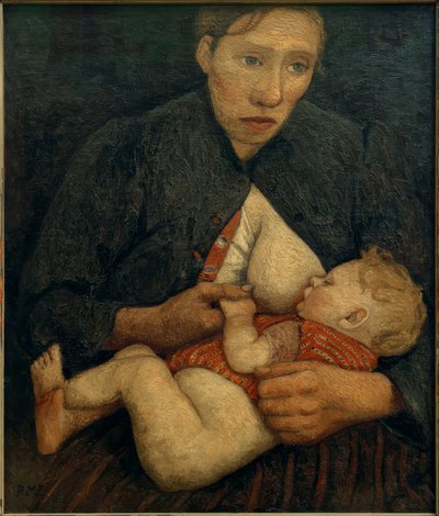 Matka karmiąca autorstwa Paula Modersohn Becker
