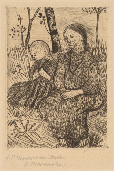Dwie wieśniaczki autorstwa Paula Modersohn Becker