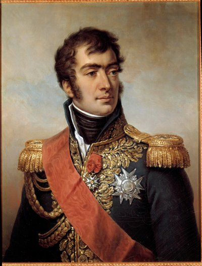 Portret Auguste Frederic Louis (Auguste-Frederic-Louis) z Viesse de Marmont, księcia cesarstwa Raguse Marechal w 1809 (1774-1852) - reprezentowany w mundurze z tablicą Legii Honorowej pod Restauracją. Obraz Paulina Jean-Baptiste autorstwa Paulin Jean Baptiste Guerin