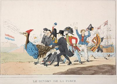 The Fall Guy: francuska interwencja 1832 w Antwerpii (lito) autorstwa Paulus Charles Gerard Poelman