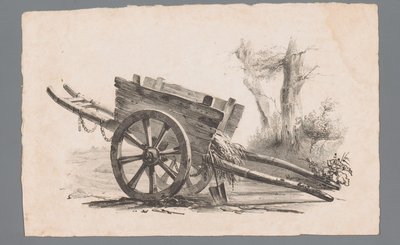 Samochód z dwoma kołami autorstwa Paulus Lauters (attributed to)