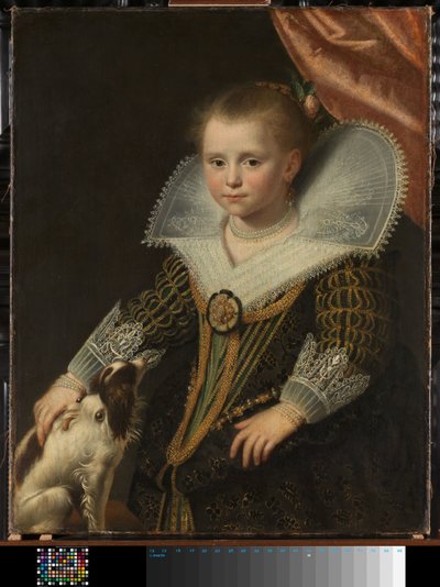 Portret dziewczynki, znanej jako „Mała księżniczka” autorstwa Paulus Moreelse