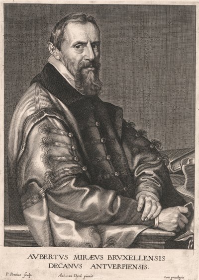 Aubertus Mireus z Brukseli, dziekan Antwerpii autorstwa Paulus Pontius