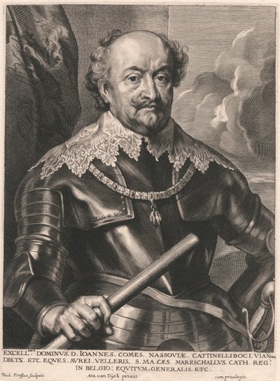Ekscelencja Gospodarz. D. Jan Liczyć. z Nassau. Cattinelliboci Przez Dietza. Itp autorstwa Paulus Pontius