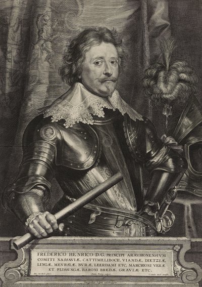 Frederico Henrico (Frederick Henry, Prince of Orange) (grawerowanie na papierze czerpanym) autorstwa Paulus Pontius
