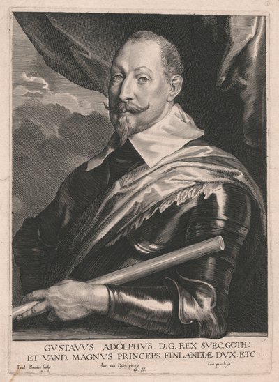 Gustavus Adolphus DG Rex Svec. Goth; i Vand, Wielki Książę, Książę Finlandii itd. autorstwa Paulus Pontius