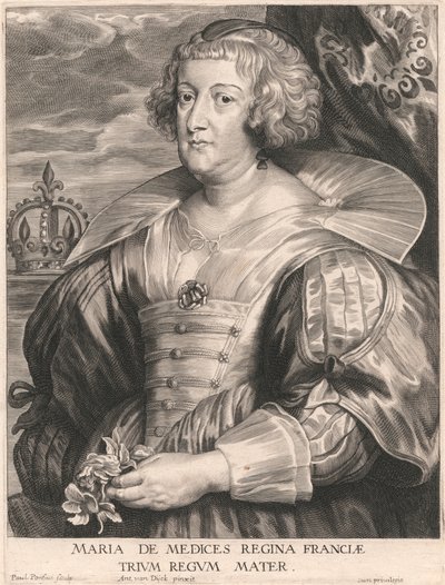 Marie de Medicis, królowa Francji, matka Trzech Króli autorstwa Paulus Pontius