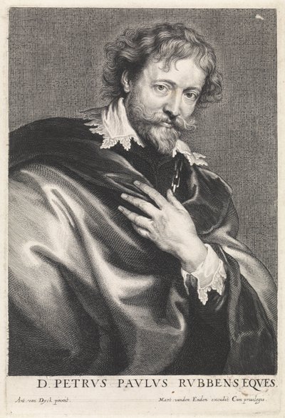 Portret malarza Petera Paula Rubensa autorstwa Paulus Pontius