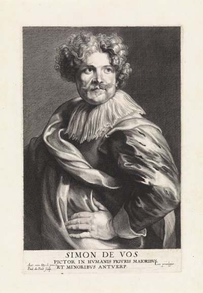 Portret malarza Simona de Vos autorstwa Paulus Pontius