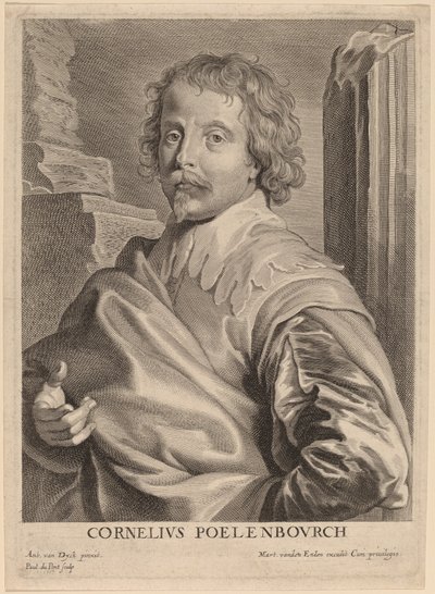 Cornelis van Poelenburgh autorstwa Paulus Pontius after Sir Anthony van Dyck