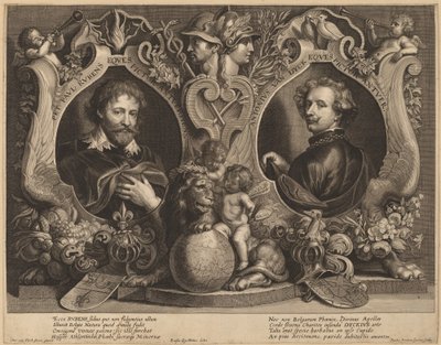 Rubens i van Dyck, portret podwójny autorstwa Paulus Pontius, after Sir Anthony van Dyck and Erasmus Quellinus II