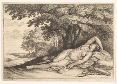 Śpiąca Łowczyni, 1625-77. autorstwa Paulus Potter