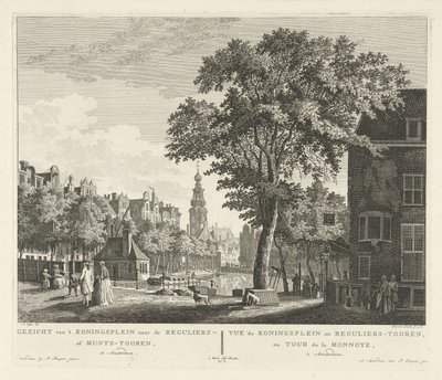 Widok na Munttoren w Amsterdamie Widok z 