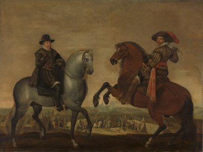 Książęta Maurits i Frederik Hendrik na koniu autorstwa Pauwels van Hillegaert (workshop of)