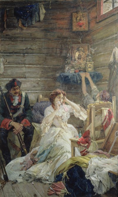 Lady Maria Hamilton przed egzekucją, 26 marca 1799 r autorstwa Pavel Alexandrovich Svedomsky