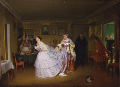 Major składa propozycję, 1851 autorstwa Pavel Andreevich Fedotov