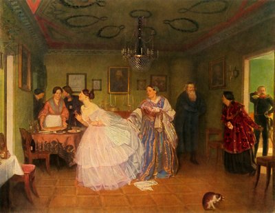 Zaloty majorów, czyli poprawia swoją sytuację, 1848, 1965. autorstwa Pavel Andreevich Fedotov