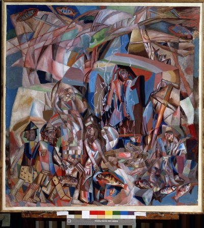 "Łódź rybacka" (Łódź rybacka) Obraz Pawła Nikołajewicza Filonowa (1883-1941) 1913-1914 Państwowe Muzeum Rosyjskie, Sankt Petersburg autorstwa Pawel Nikolajewitsch Filonow