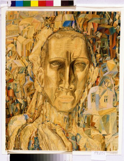 Zwycięzca miasta. (Zwycięzca Miasta). Praca Pawła Nikołajewicza Filonova (1883-1941), akwarela na tekturze autorstwa Pawel Nikolajewitsch Filonow
